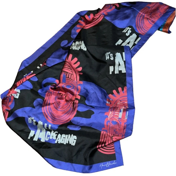 Nene Blanche  vintage Luxury Mulberry Silky Scarf - Picture 17 of 17